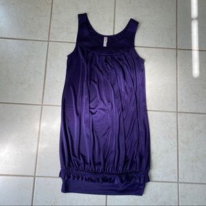 Purple dress with cinched bottom